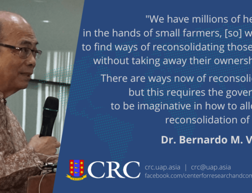 Villegas says co-operatives, smallholder consolidation schemes could be keys to efficient agricultural production